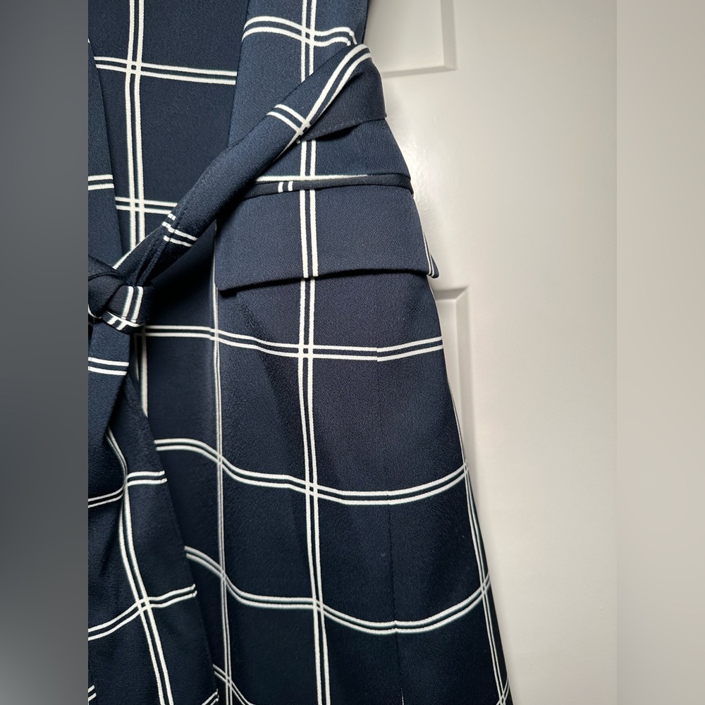 J. Crew Navy and White Plaid Sleeveless Vest - Picture 10 of 15